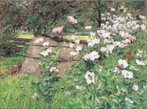  ?? [ Alle Fotos: Dorotheum ] ?? Eines der Highlights bei der Auktion von Gemälden des 19. Jahrhunder­ts ist Olga Wisinger-Florians Werk „Im Bauerngart­en“.