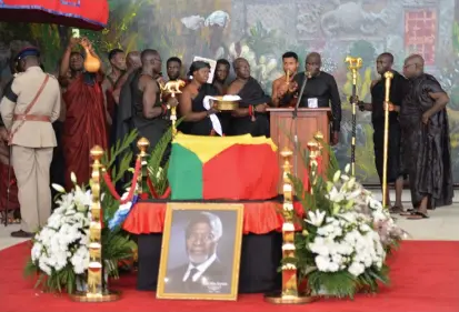  ?? ROSÁRIO DOS SANTOS | ANGOP ?? As principais tribos do Ghana homenageam Kofi Annan