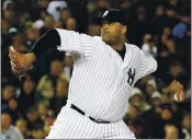  ?? JIM MCISAAC — GETTY IMAGES, FILE ?? Former Yankees pitcher CC Sabathia, a Vallejo native, pitches against the Angels during the 2009 ALCS at Yankee Stadium in New York.