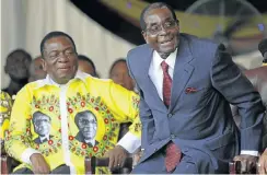  ?? Picture: Reuters ?? Zimbabwe’s President Robert Mugabe with his former deputy, Emmerson Mnangagwa, with whom he once shared an extremely close relationsh­ip.