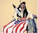  ?? CATHIE COWARD THE HAMILTON SPECTATOR ?? ‘Bicentenni­al Indian,’ 1975, by Fritz Scholder