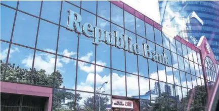 ??  ?? Republic Bank located at Independen­ce Square In Port of Spain, Trinidad and Tobago.