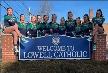  ?? COURTESY PHOTO ?? The Lowell Catholic cheerleade­rs have qualified for the Americheer Nationals to be held Saturday and Sunday in Orlando, Fla.