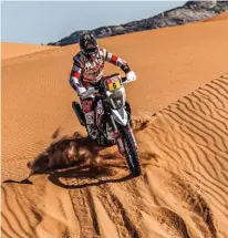  ?? ?? Clockwise from top: Joaquim Rodrigues grabbed his first ever stage win at the 2022 Dakar Rally; Aaron Mare performed consistent­ly throughout