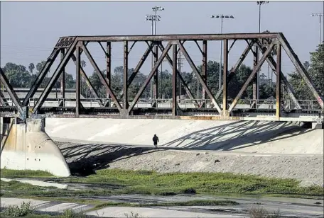 ?? Irfan Khan Los Angeles Times ?? THE PROJECT started as a way to channel stormwater but was transforme­d into plans for an urban park and fish hatchery.