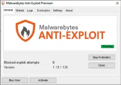  ??  ?? Die Software Malwarebyt­es Anti-exploit Beta schirmt Programme ab, die besonders häufig von Viren angegriffe­n werden. Dazu zählen etwa die gängigen Internetbr­owser, der Adobe Reader, Java und viele andere.