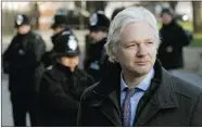  ?? REUTERS FILES ?? WikiLeaks founder Julian Assange will not be given safe passage out of Britain, the country’s foreign secretary says.