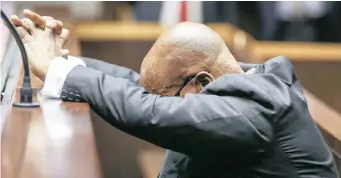  ??  ?? Former president Jacob Zuma in the Pietermari­tzburg High Court last month. |
