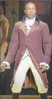  ??  ?? Leslie Odom Jr. in “Hamilton.” He almost didn’t appear in the filmed adaptation of Broadway hit.