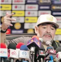  ?? AP ?? Diego Maradona no le perdona a la FIFA que no lo haya invitado a la ceremonia de premios The Best.