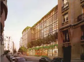  ??  ?? FROM TOP: The bar and façade of Hotel Lutetia; plants and foliage adorn the Brach Paris