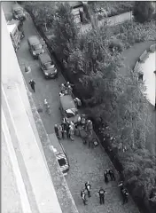  ?? NADIA LEPROHON VIA AP ?? IN THIS IMAGE PROVIDED BY NADIA LEPROHON, members of the emergency services attend the scene where French soldiers were hit and injured by a vehicle in the western Paris suburb of Levallois-Perret near Paris, France on Wednesday.