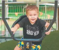  ?? ?? Hudson Hamilton, 2, loves the new equipment in the playground upgrade.