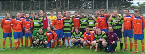  ??  ?? Staff at Glanbia Drogheda rasied funds for Sosad and the Oncology unit at the Lourdes Hospital with a charity match recently. The Drogheda plant took on a selection from Glanbia Navan, Fonthill and Citywest with Marian Park, where Drogheda Town proved...