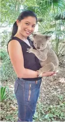  ??  ?? KOALA TIME. It’s been on my bucket list to hug a koala. Dream come true!