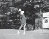  ?? Submitted photo ?? NO. 1 ON NO. 3: Murphy USA El Dorado Shootout winner Hyemin Kim tees off Sunday on the third hold of the Mystic Creek Golf Course in El Dorado en route to her second Symetra Tour victory. Photo courtesy of the Symetra Tour.