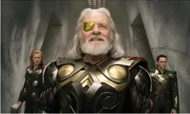  ??  ?? Anthony Hopkins as Odin in Thor, with Chris Hemsworth and Tom Hiddleston. Photograph: Zade Rosenthal/Marvel Studios/Allstar