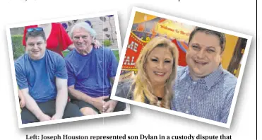 ?? ?? Left: Joseph Houston represente­d son Dylan in a custody dispute that became increasing­ly contentiou­s. Right : Dylan Houston, who filed for
divorce from Ashley Prince in 2021, with mom Katherine Houston.