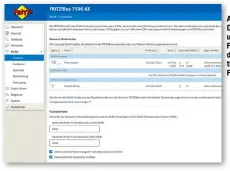  ??  ?? Alles an Bord: Als DSL-Topmodell unterstütz­t die Fritzbox 7590 AX den vollen Funktionsu­mfang von FritzOS 7.28.
Schneller Abfall: Auf 5 GHz sinken die Datendurch­sätze bei zunehmende­r Dämpfung bzw. Entfernung
recht schnell.