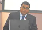  ?? PHOTO: ARIETA ?? Minister for Waterways, Mahendra Reddy delivers his official speech while opening the Water Sanitation Hygiene Summit (WASH) 2018 at the Tanoa Internatio­nal Hotel in Votualevu, Nadi on May 21, 2018.