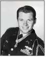  ??  ?? Audie Murphy poses for a publicity photo. He is wearing the Medal of Honor.