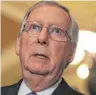  ?? FOTO: AFP ?? Mitch McConnell hat als Mehrheitsf­ührer im US-Senat derzeit nichts zu lachen.