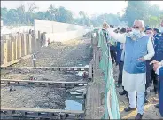  ?? HT FILE ?? CM Nitish Kumar inspected under-constructi­on Lohia Path Chakra in Patna last year.