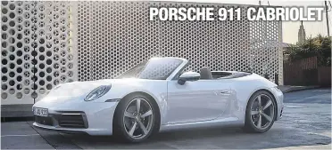  ??  ?? PORSCHE 911 CABRIOLET