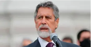  ?? AFP ?? El lunes 16 de noviembre, Francisco Sagasti se convirtió en nuevo presidente de Perú, en medio de una crisis política.