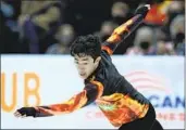  ?? MARK ZALESKI AP ?? Winner Nathan Chen competes in the men’s free skate during the U.S. Figure Skating Championsh­ips.