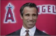  ?? JAE C. HONG - THE ASSOCIATED PRESS ?? New Los Angeles Angels manager Brad Ausmus smiles while talking to reporters during a news conference Monday, Oct. 22, 2018, in Anaheim, Calif. The former Tigers skipper replaces Mike Scioscia with plans to boost a big-budget team with no playoff victories since 2009.