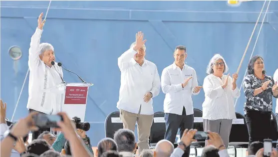  ?? JESÚS QUINTANAR ?? El mandatario presentó en Playa del Carmen, Campeche, el Plan Nacional para la Producción de Hidrocarbu­ros.