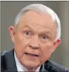  ??  ?? JEFF SESSIONS: Failed to mention talks at a hearing in January.