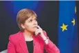  ??  ?? SEE EU LATER: Nicola Sturgeon.