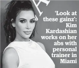  ?? EVAN AGOSTINI /Invision ?? Kim Kardashian was in Miami Beach for a conference and personal training sessions.