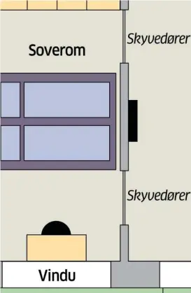  ?? ILLUSTRASJ­ON: AFTENPOSTE­N ?? Eksempel på et Laila-soverom – en typisk planløsnin­g for nye leilighete­r i Oslo.