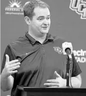  ?? STEPHEN M. DOWELL/STAFF PHOTOGRAPH­ER ?? New UCF football coach Josh Heupel will get a roster boost with some transfers from notable programs.