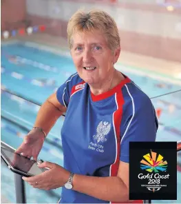  ??  ?? Proud Perth City Swim Club coach Ann Dickson is heading to the Commonweal­th Games alongside Milne and McLay