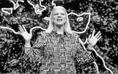  ??  ?? IBM CEO Ginni Rometty speaks during a keynote session at the 2019 Consumer Electronic­s Show in Las Vegas. — Bloomberg photo by David Paul Morris