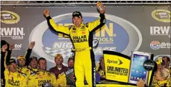  ?? — GETTY IMAGES ?? Matt Kenseth’s win on Saturday night is his fifth of the season and clinches him a spot in the Chase.