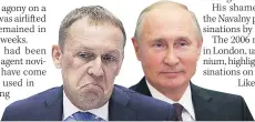  ??  ?? SPY & BOSS Andrei Lugovoy and Putin