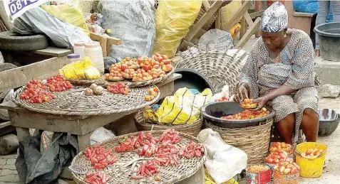  ?? PHOTO: AYODELE ADENIRAN ?? Trader at one of the popular markets in Lagos...