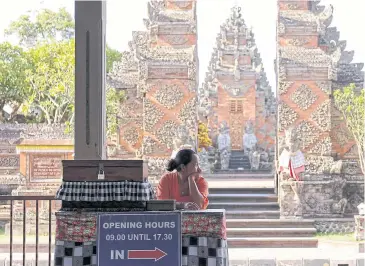  ?? REUTERS ?? Bali, Indonesia’s main tourist magnet, has seen 20,000 cancellati­ons, according to the Hotels and Restaurant­s Associatio­n.