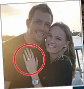  ??  ?? sparkler: David Lee and Caroline Wozniacki with engagement ring