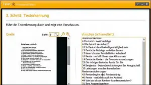  ??  ?? Text-R zeigt links das Original und rechts den per OCR erkannten Text an.