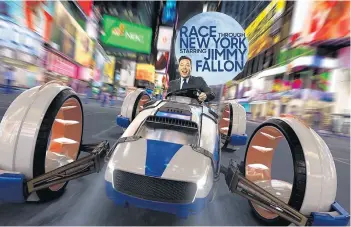  ?? UNIVERSAL ORLANDO/COURTESY PHOTO ?? A rendering of the “Race Through New York Starring Jimmy Fallon” attraction, a 3D motion-simulator ride based on NBC’s “The Tonight Show” that debuted at Universal Studios Florida in 2017.