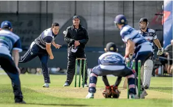  ?? WARWICK SMITH/STUFF ?? Former Black Cap Ross Taylor played an important part with bat and ball in team Slog’s win over team Sweep.