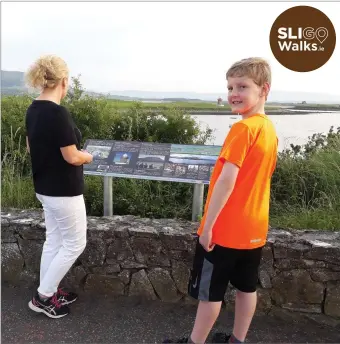  ??  ?? Gearóid Tuohy and his mother Clíona check out the new Rosses Point walk.