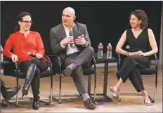  ?? Cindy Ord / Getty Images for Showtime ?? White House Correspond­ent Maggie Haberman, Reporter Matthew Rosenberg and co-Director/Producer Jenny Carchman at a screening of “The Fourth Estate.”