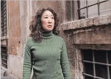  ?? GARETH GATRELL THE ASSOCIATED PRESS ?? Sandra Oh as Eve Polastri in ‘Killing Eve.’ Oh was nominated for an Emmy for outstandin­g actress in a drama.